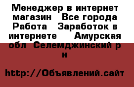 Менеджер в интернет-магазин - Все города Работа » Заработок в интернете   . Амурская обл.,Селемджинский р-н